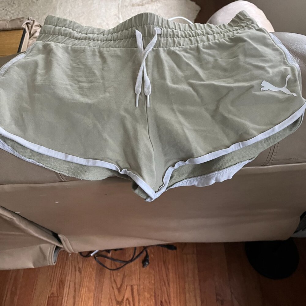 Beige Puma Shorts
